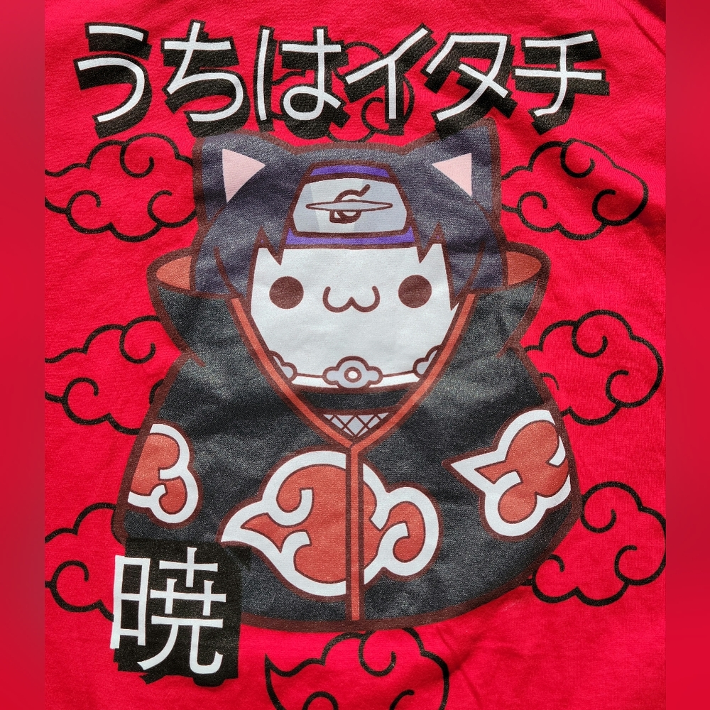 2XL Naruto Itachi Uchiha Akatsuki T-shirt Adult